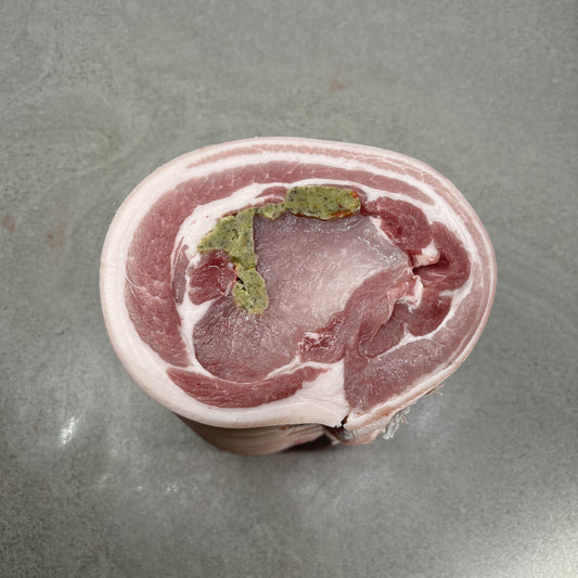 Pork Roll Stuffed - Breadcrumbs, Mixed Herbs, Onion and Butter